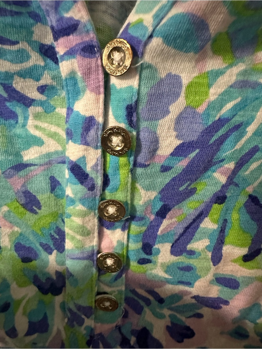 Lilly Pulitzer Sleeveless Printed Tank - Blue, Green & Lavender - Picture 3 of 5